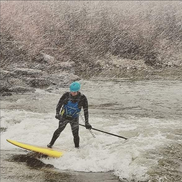 paddle boarding in winter