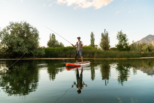 fishing from a paddleboard