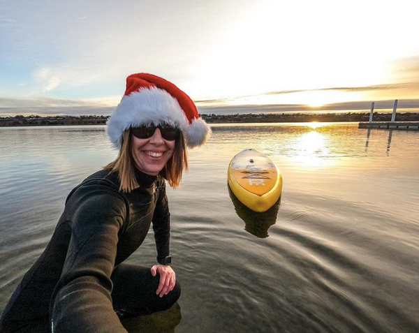 woman with paddleboard