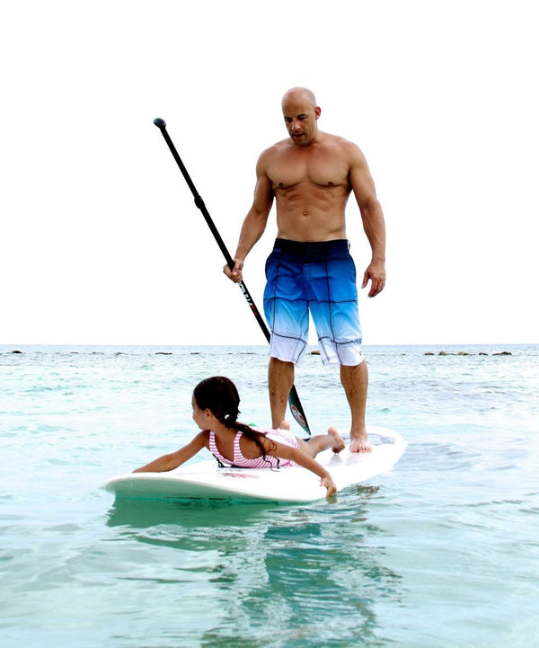 celebrity on paddle board