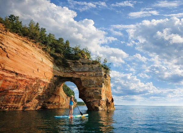 paddle boarder in michigan