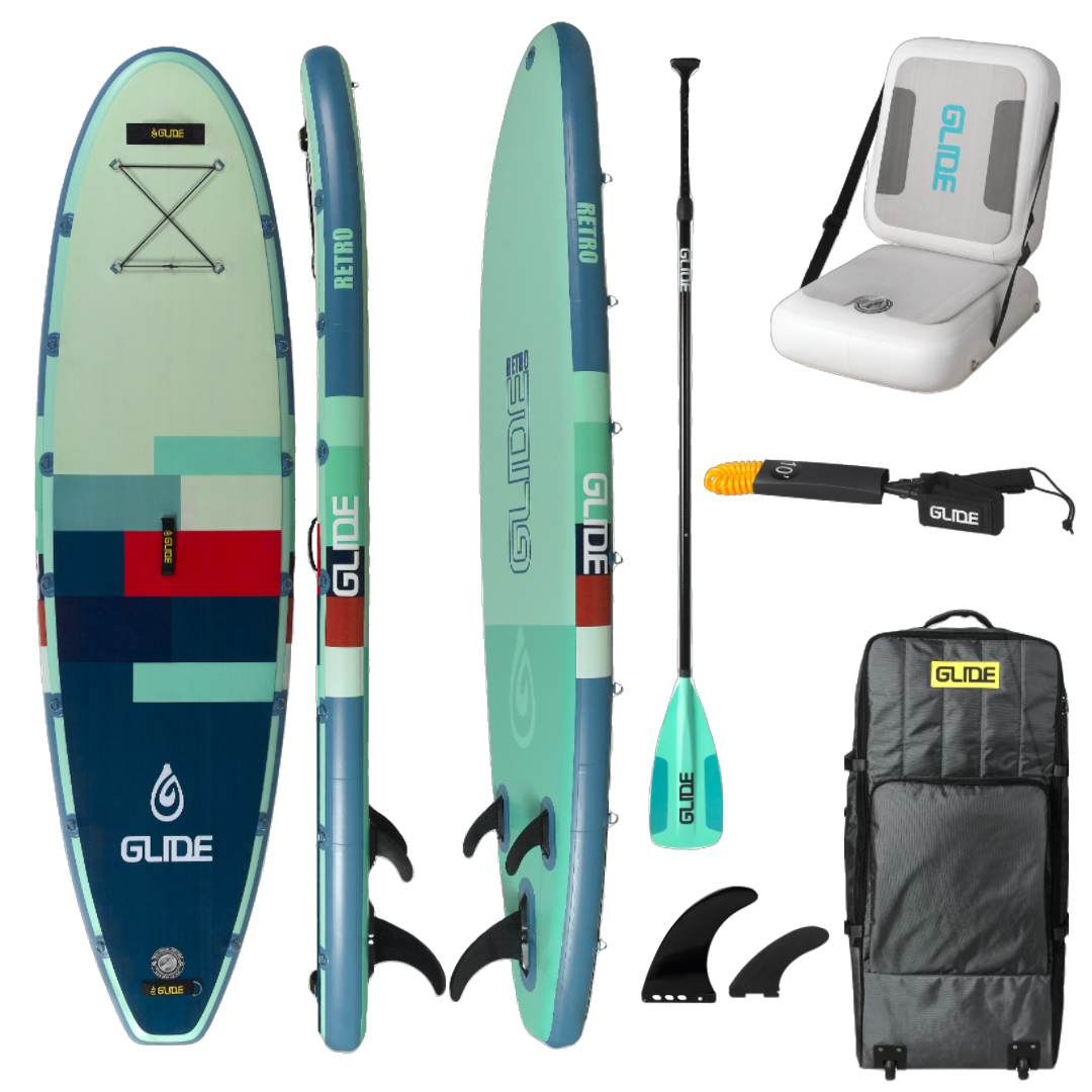 Retro 10'6'' Inflatable Paddle Board Package – Lightweight & Stable